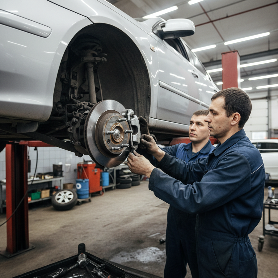 Ремонт тормозной системы — замена тормозных колодок и дисков