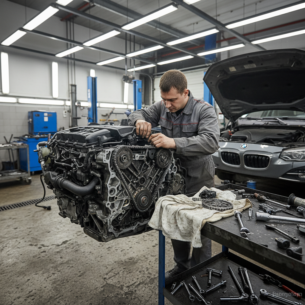 Замена цепи ГРМ BMW N47