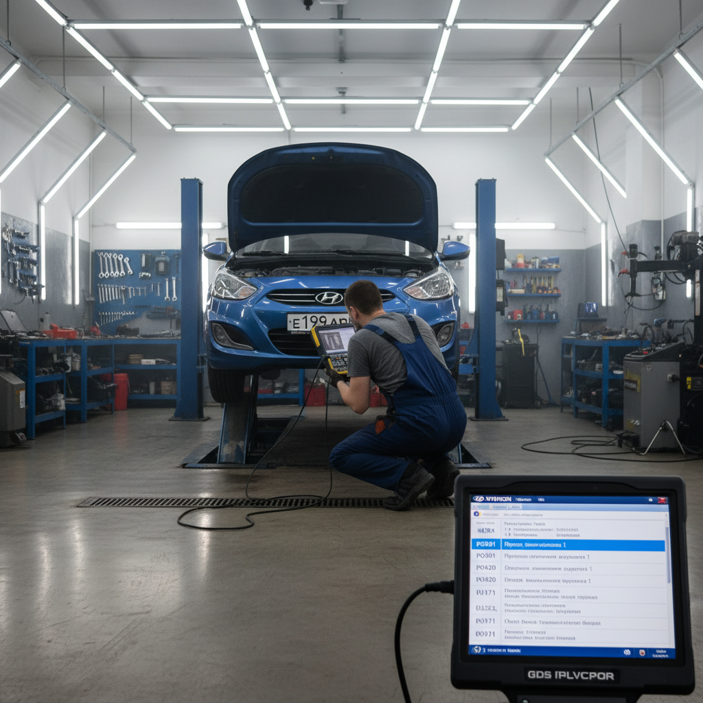 Hyundai Creta на подъёмнике