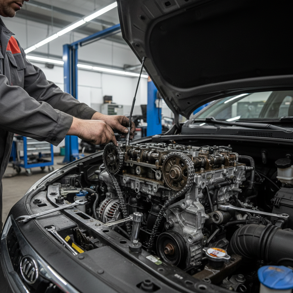 Замена цепи ГРМ KIA G4FA