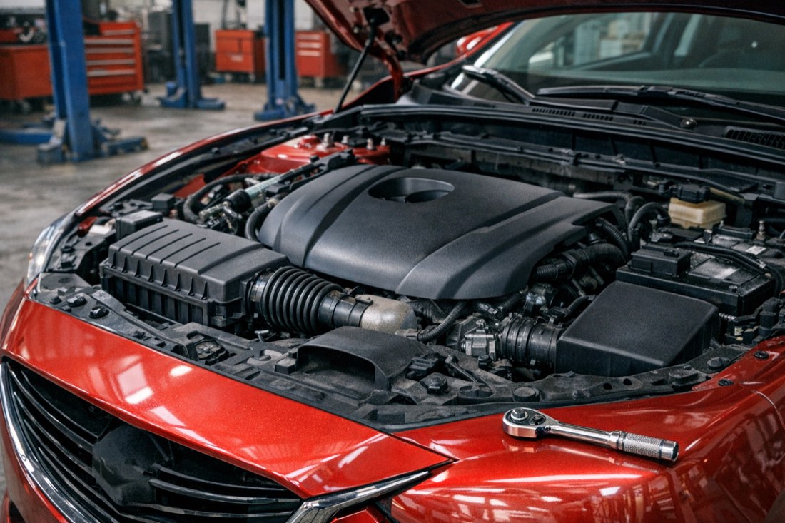 Подкапотное пространство Mazda — обслуживание в сервисе