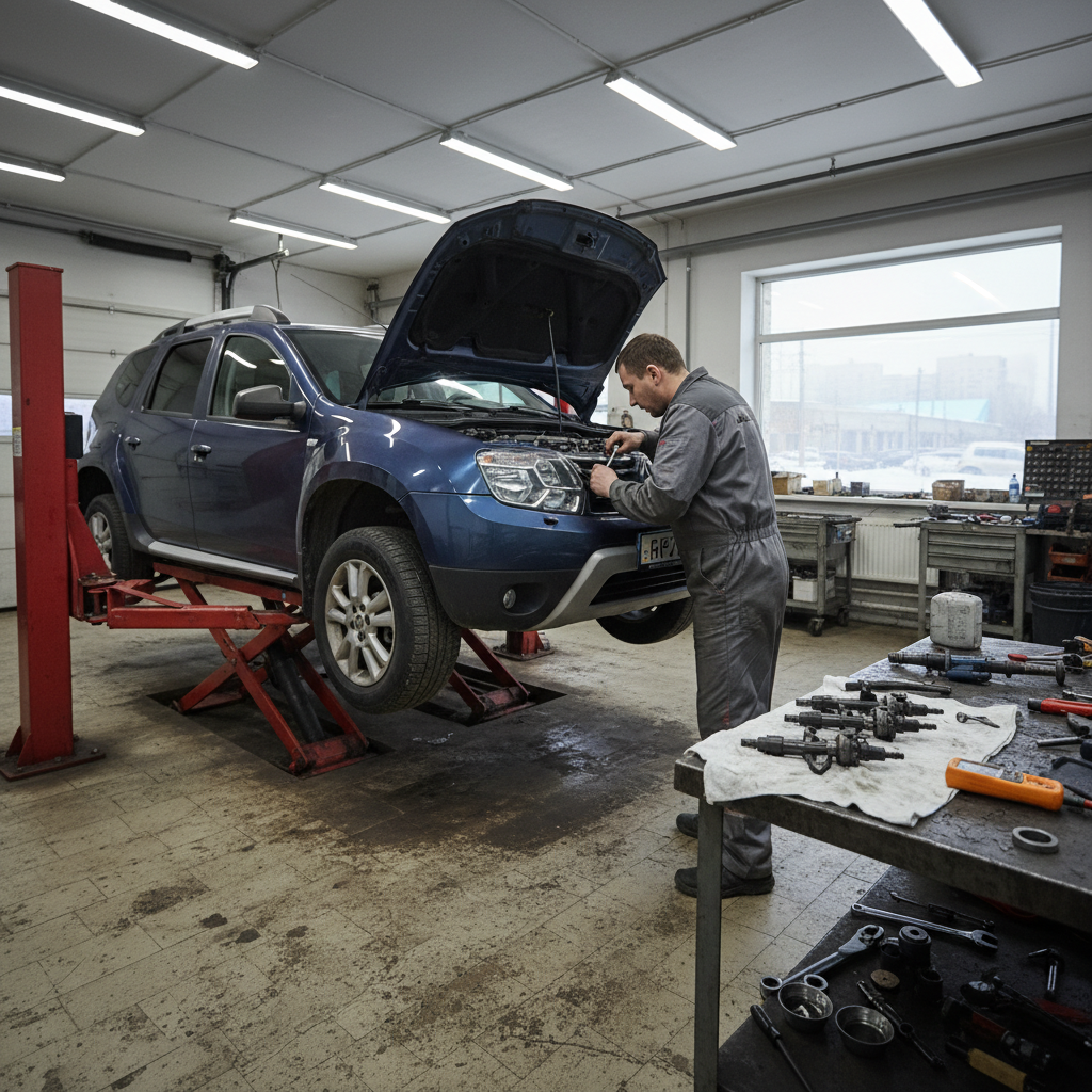 Замена ремня ГРМ Renault F4R